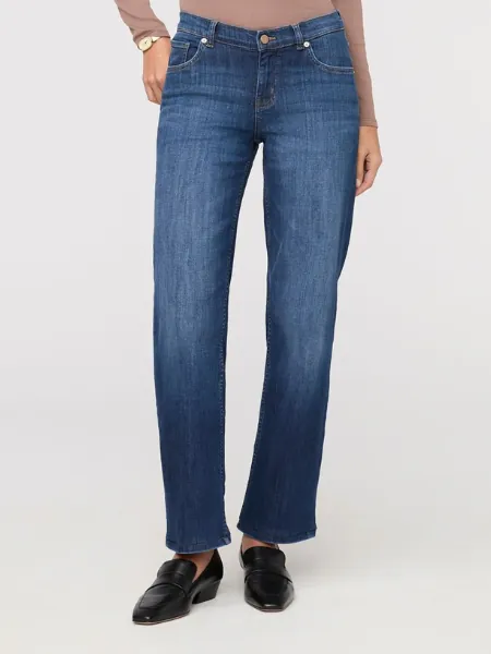 Performance Denim Mid Rise Straight